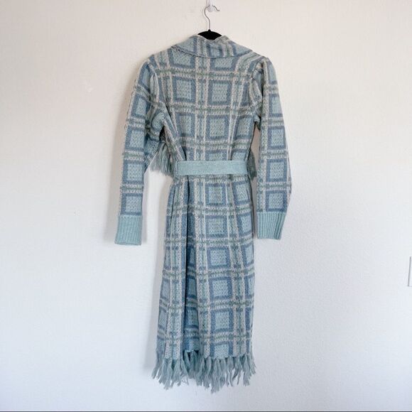 LOVESHACKFANCY Avie Duster in Sky Blue Plaid - Picture 10 of 12